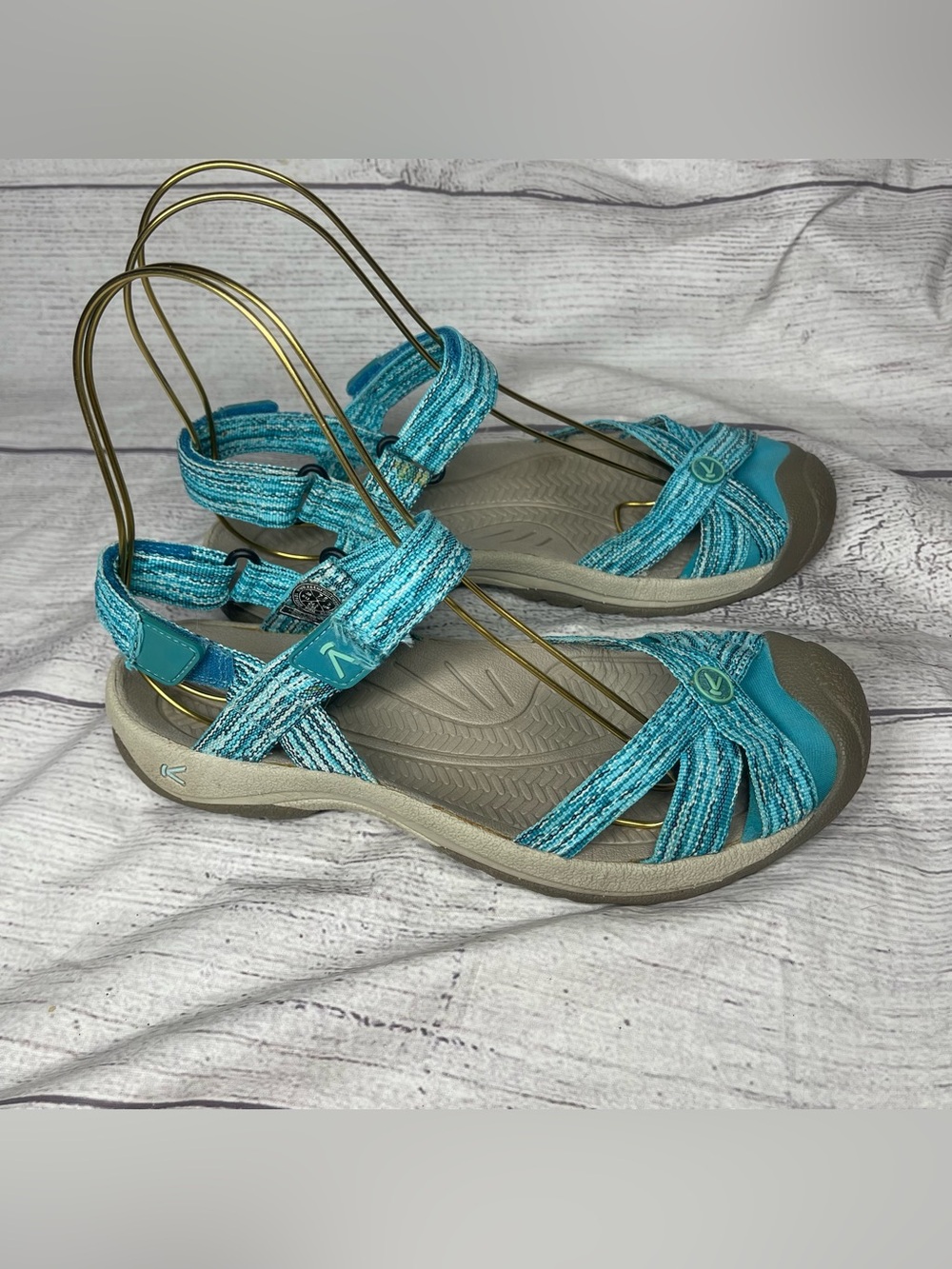 Keen Bali Strap Womens 7.5 Blue Strappy Closed Toe Sandals